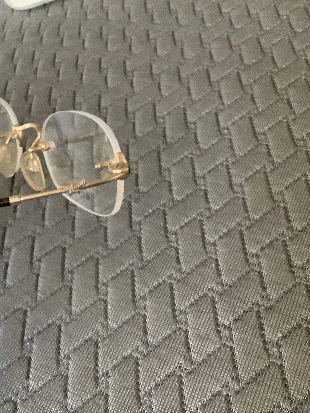 MCM Rimless Gold Frame Glasses with Brown Temples